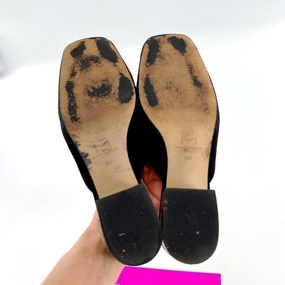 Marc Fisher  black suede slip-on mules size 6 M - Picture 6 of 11